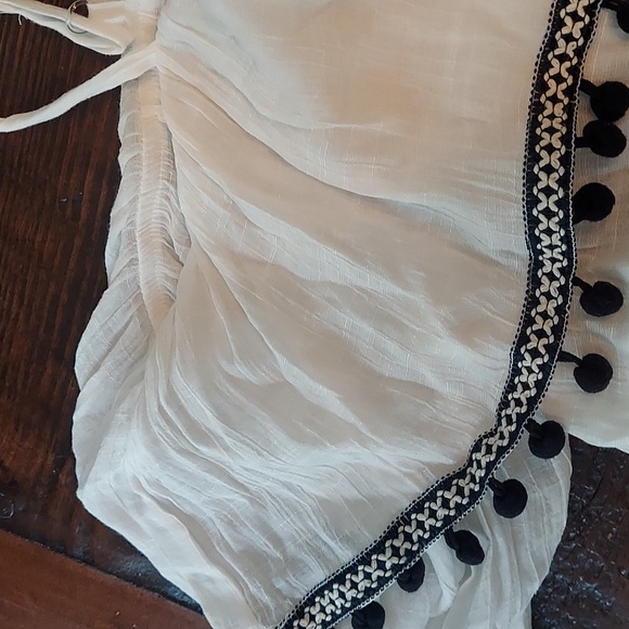 BCX Off the Shoulder Pom Pom Top - Picture 3 of 7